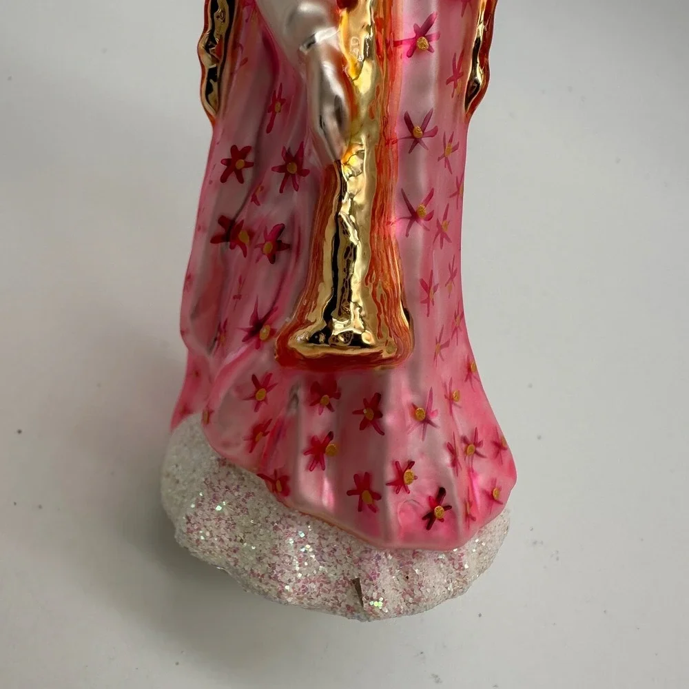 Christopher Radko HEAVENLY TRIUMPH 1996 Christmas Ornament, Angel, Horn, Pink‎